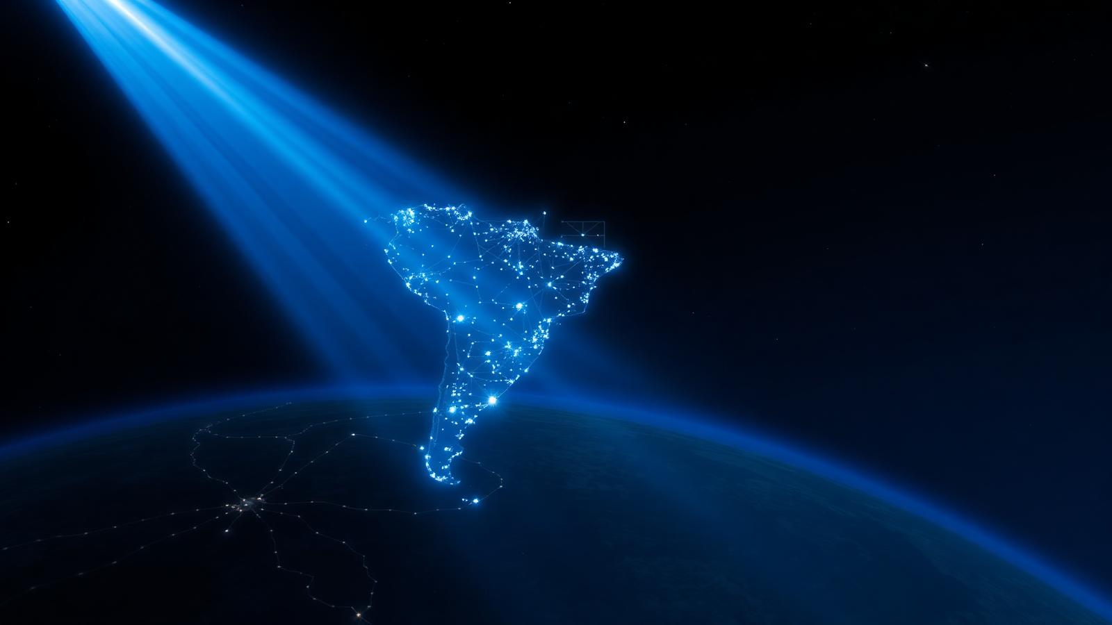 Rede de satélites Starlink cobrindo o Brasil